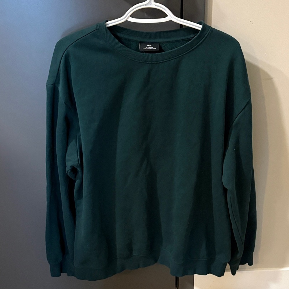 H&M Men's Crewneck Sweater in Forest Green